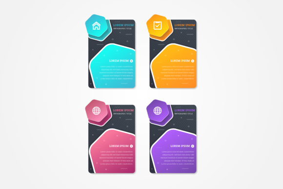 Abstract Business Infographic Template with Hexagon Design