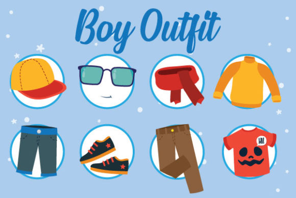 High-Quality Boy Outfit Vector Design Set for Versatile Use