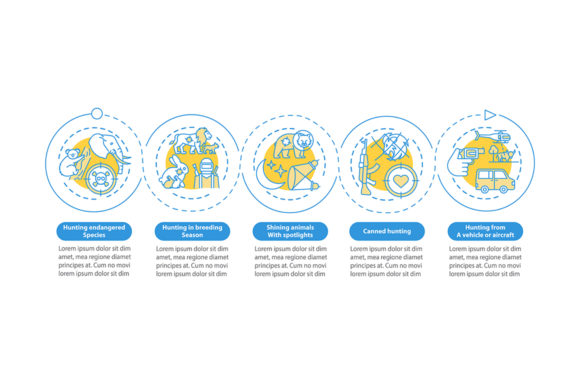 Hunting for Wildlife Vector Infographic: A Visual Tool for Conservation and Awareness
