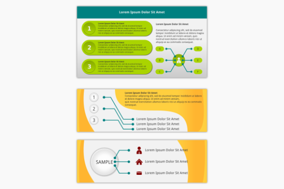 Three Infographic Banner Templates: A Versatile Design Solution for Professionals and Creators