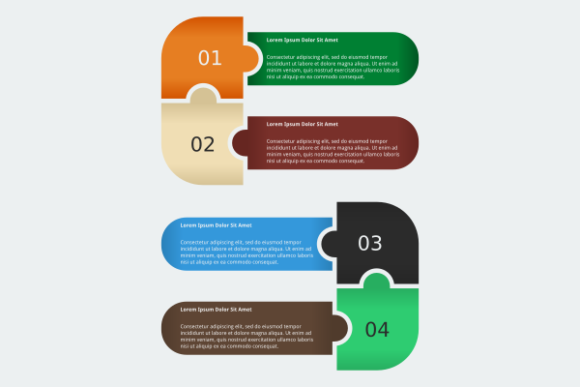 Unlocking Visual Storytelling with the Columned Row Puzzle Infographic Template